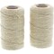 2 Rolls Butchers & Bakers Cooking Twine, Cotton Jute String for Gift Wrapping & Crafts DIY Art (500 Feet, 0.06 in)